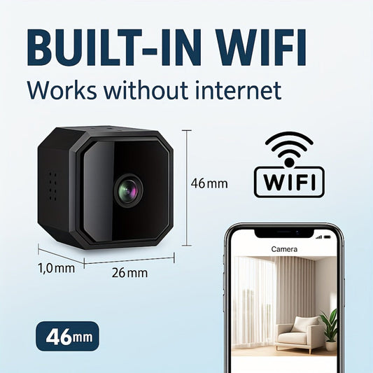 Indoor Security Camera with Built-In AP Hotspot, Color Night Vision, Two-Way Audio and Four Model Options