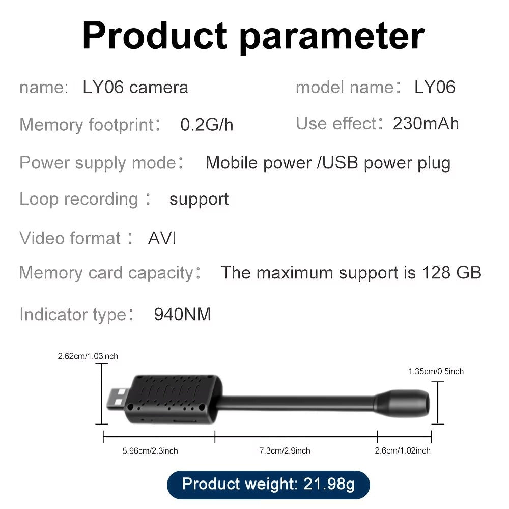 Security Camera Mini 1024P Three-Pack with AP Hotspot, Flexible Lens, Plug-In Power and Motion Detection