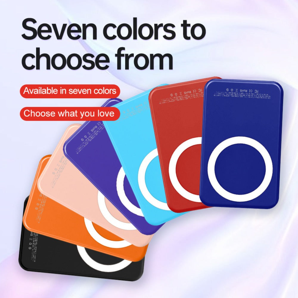 Magnetic Power Bank 5000mAh Mini Wireless Charging PD & QC 3.0 Fast Charge Colorful Portable Charger for iPhone 17 16 15 14 13 MagSafe Compatible