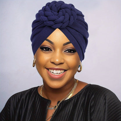 Five-Piece Braided Turban Headband Assortment in the Protected Mixed-Color Checkout Set for Styling