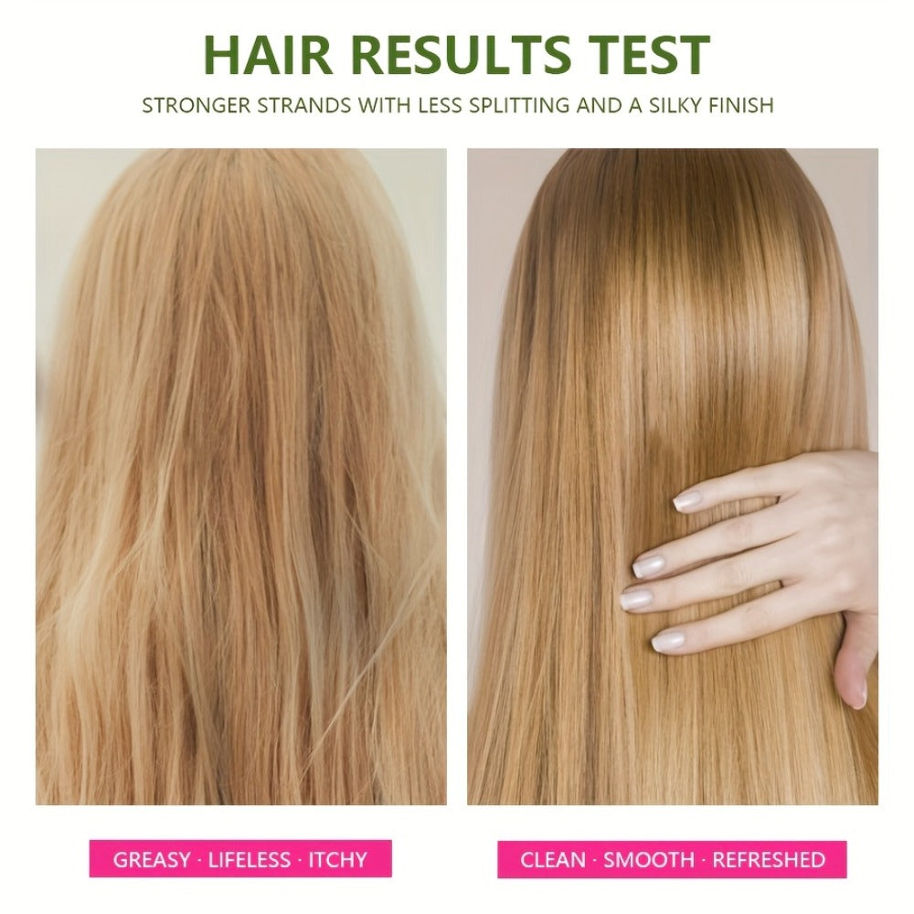 Three-Piece Rosemary Mint Hair Care Set with 3.38 oz Pump Shampoo, Conditioner and Oil Formats