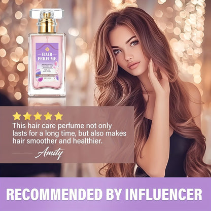 Alcohol-Free Hair Perfume Spray for Women with Squalane & Pheromone Floral Scent — Nourishing Hydrating Hair Shine Oil Mist, Long-Lasting Sweet Fragrance, 50ml
