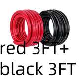 8AWG/3FT Red + 3FT Black