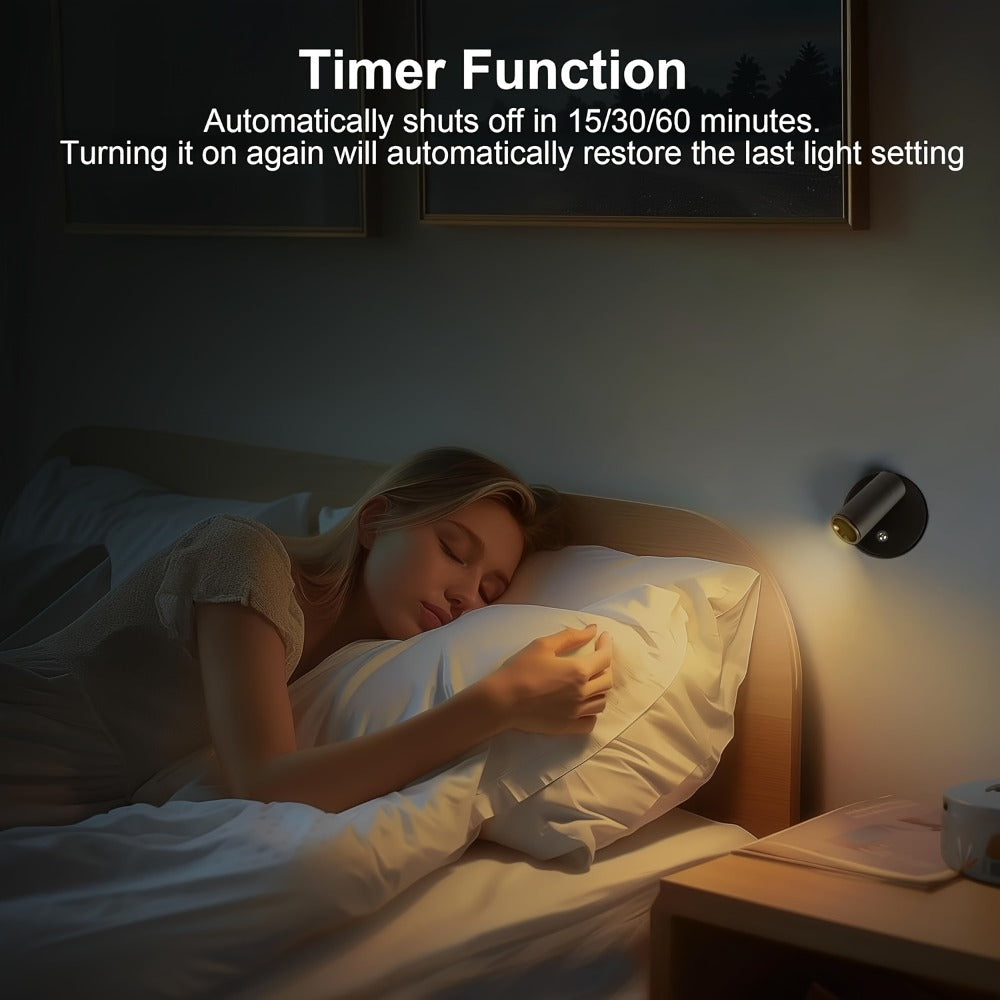 Rechargeable Indoor Spotlight LED – 3-Color Dimmable with Remote & Timer, 350° Adjustable, 2500mAh Battery, Magnetic Base Wall Accent Light for Pictures, Plants & Artwork (White / Black, 1 or 2 Pack)
