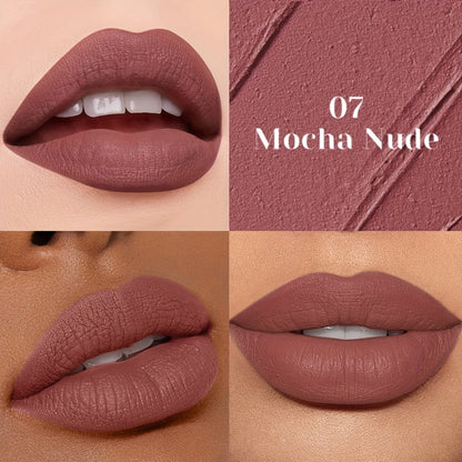 Velvet Matte Liquid Lip Color in Five Coordinated Nude-Tone Shades with 7.4cm Square Tube and Wand