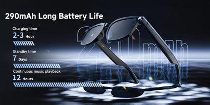 Smart Glasses 8MP Camera Eyewear with Photochromic Lenses, Translation, Object Recognition and Bluetooth Audio