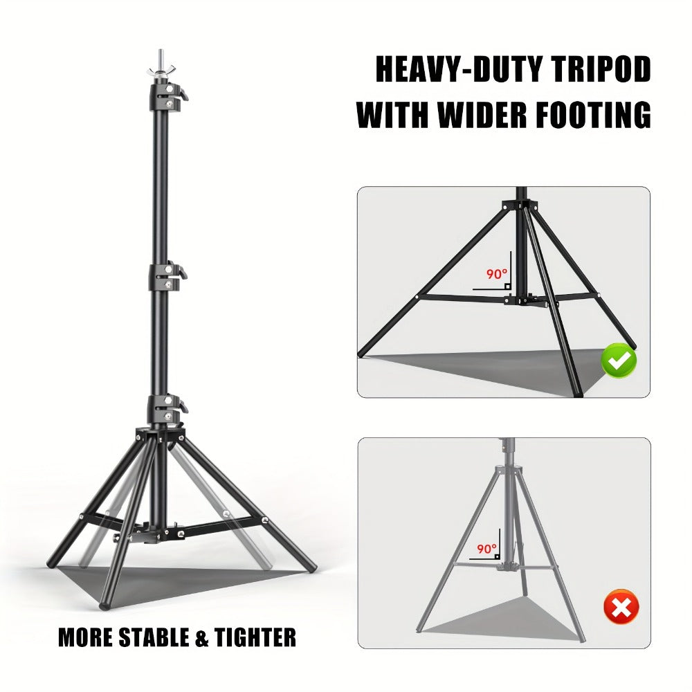Backdrop Stand BEIYANG 20 x 10-Foot Three-Tripod Corner Kit with Twin Crossbars and Six Spring Clamps