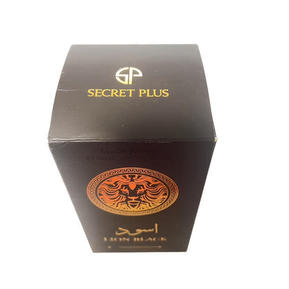 3.4 oz Lion Black Oriental Eau de Parfum Spray for Men with Oud-Inspired Fragrance Notes for Daily Wear