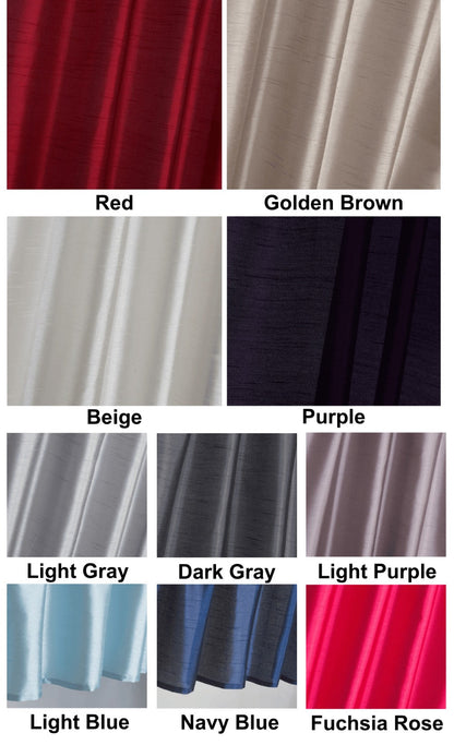 Kitchen Curtains 3 Panels Faux Silk Sheer Tier and Valance Set Rod Pocket 2 Tiers 26x36 inch + Valance 52x14 inch for Kitchen Bathroom Window Drapes