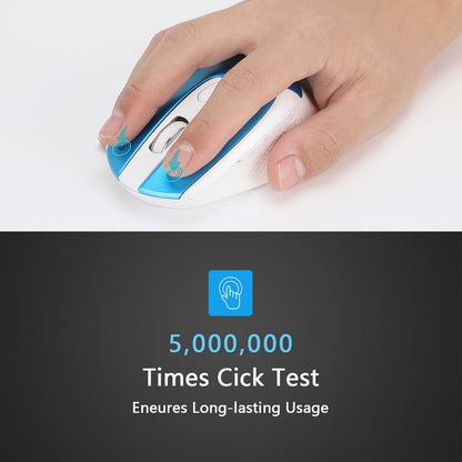 Six-Button 2.4 GHz Wireless Mouse with USB Receiver, Three DPI Levels and Blue or Gold Finish