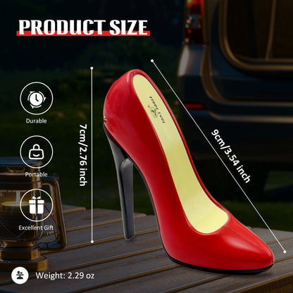 High Heel Shaped Lighter Refillable Butane – Cute Novelty Windproof Flame Lighter for Women, Adjustable Flame, Metal Body, Perfect Gift for Girlfriend Birthday Valentine’s Day Anniversary (No Butane)
