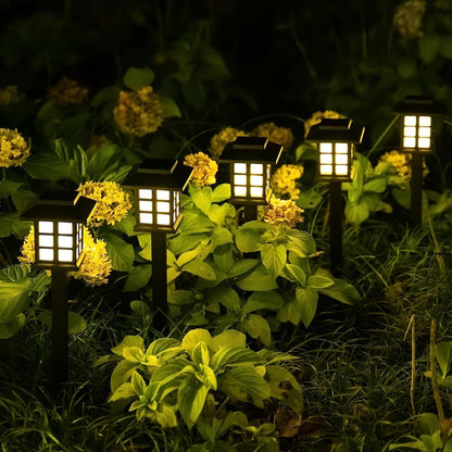 Solar Garden Lights Pathway Stakes in 6/12/24-Piece Sets with Warm, Cool or Multicolor Options