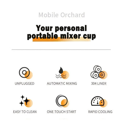 White Self-Stirring Coffee Mug with Magnetic Mixing Piece, Side Button, Lid and 250ml Marking