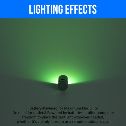 Twenty-Pack Mini LED Accent Spotlights with Adhesive Mounts and Green, Red, Blue or RGB Options
