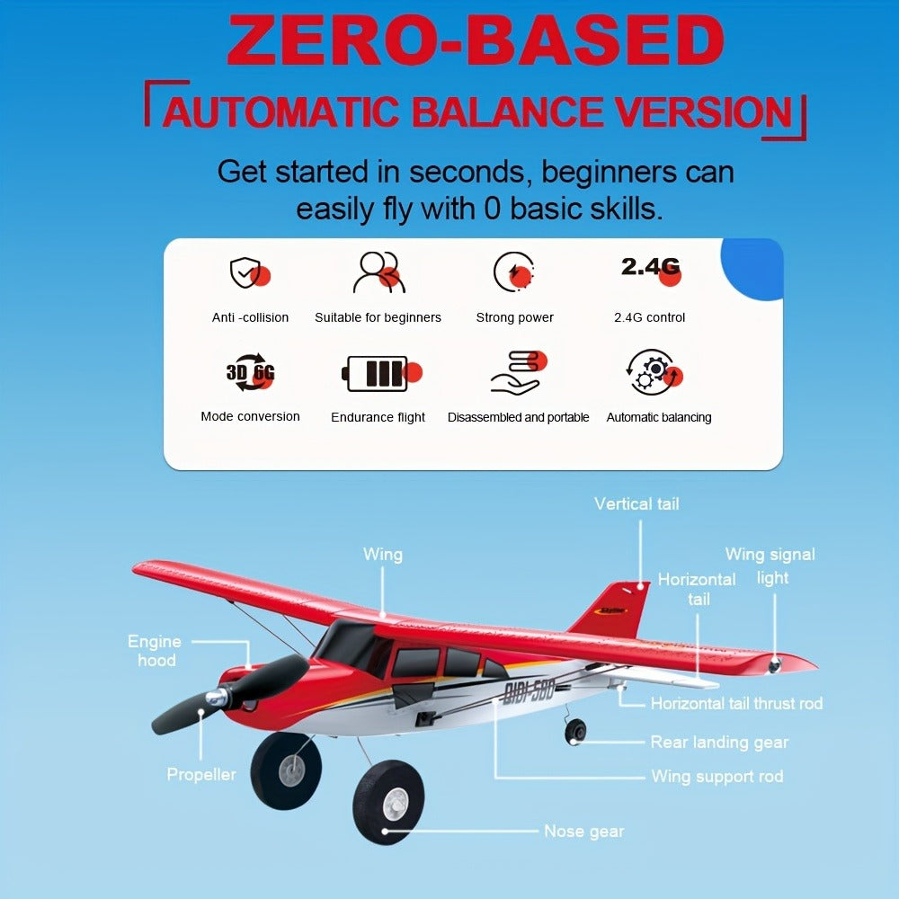 Brushless Fixed Wing RC Plane 6-Channel 6-Axis Gyro 3D Aerobatic Stunts 2 Batteries Included – QIDI560 M7 EPP Foam Remote Control Airplane 120M Range Hobbyist Outdoor Gift Red Blue