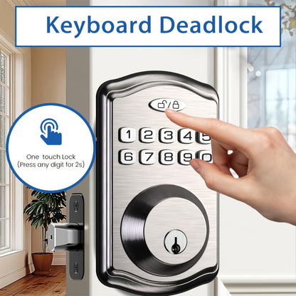 Electronic Keypad Deadbolt 3-Pack Keyless Entry Door Lock with 100-Code Capacity, Auto Lock, Anti-Peep PIN & Backup Key – No WiFi No App, Smart Lock for Home Villa Courtyard Apartment Standard Doors