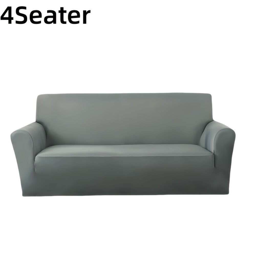 Sofa Cover Elastic Anti-Slip Stretch Slipcover for 1, 2, 3 or 4-Seater Sofas in Seven Solid Colors