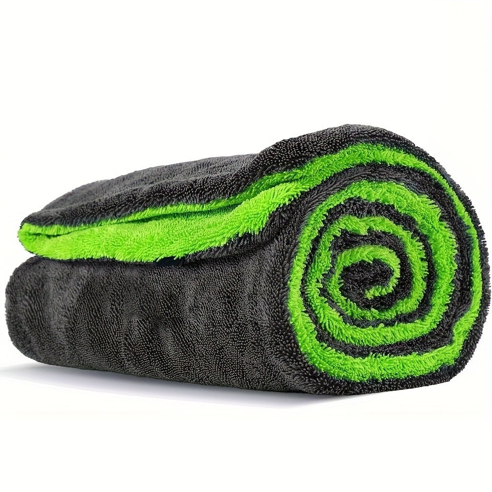 Microfiber Car Drying Towel 1400GSM – Dual-Sided Scratch-Free Twist Yarn Cloth, 48"x24" High-Absorbency Car Wash Towel