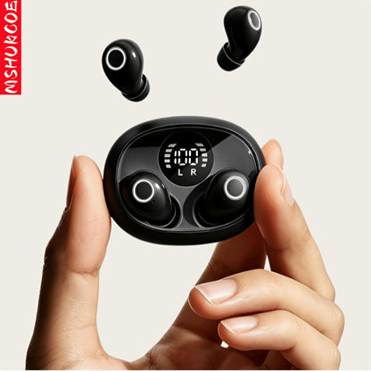 Invisible Sleep Earbuds Bluetooth 5.4 Mini Ultra Compact True Wireless – Noise Cancelling Hi-Fi All Day Wear Touch Control USB-C for Running Sleeping Compatible with All Phones