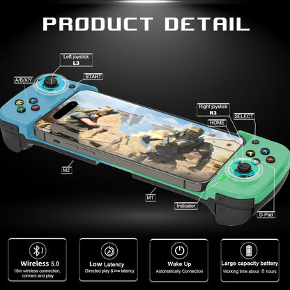 Bluetooth Wireless Gamepad Controller for iPhone Android PC Tablet Steam Deck – Rechargeable, Ergonomic Design, Multiple Colors, Compatible with PUBG COD Mobile Genshin Impact