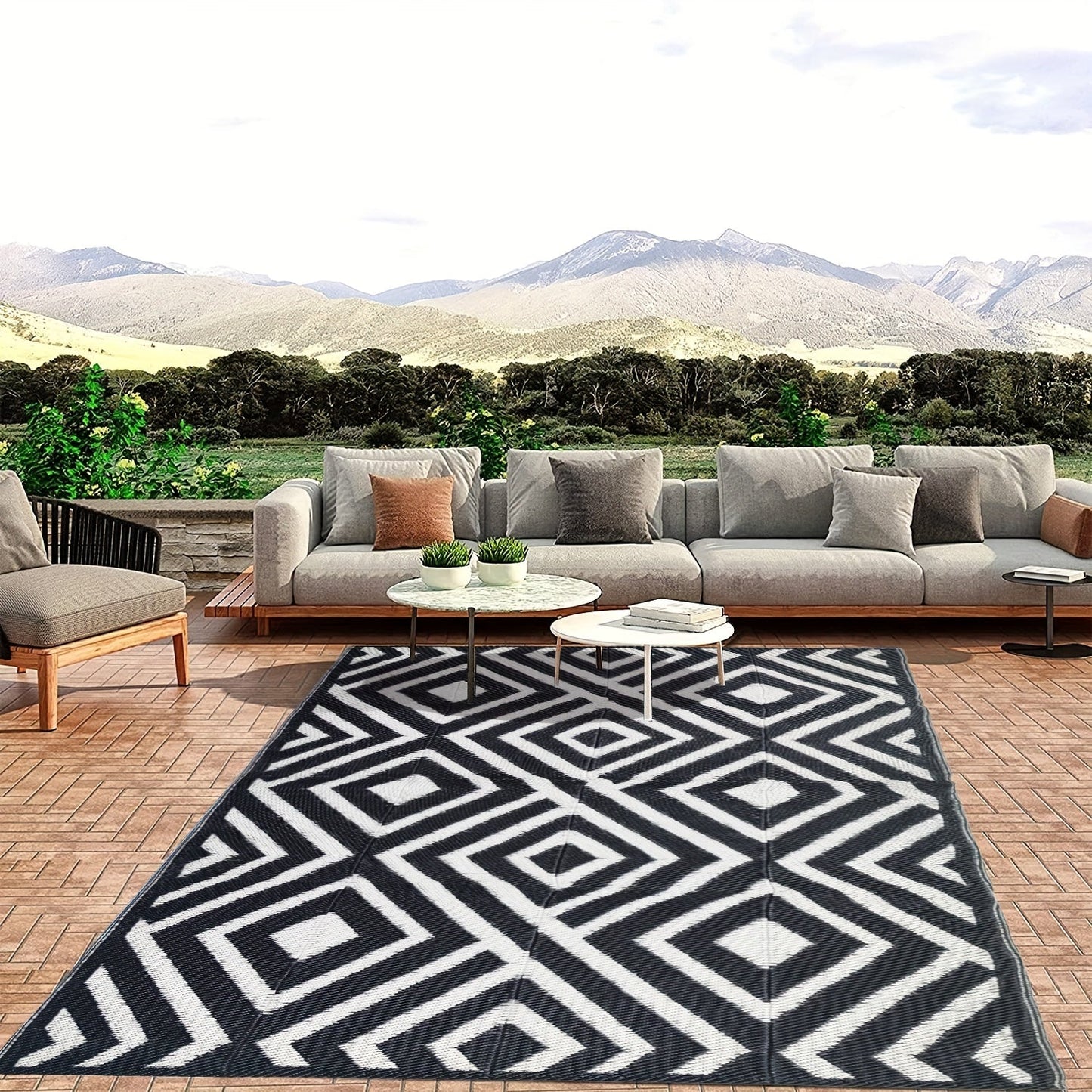 Outdoor Mat | Reversible Foldable Polypropylene RV Camping Patio Large