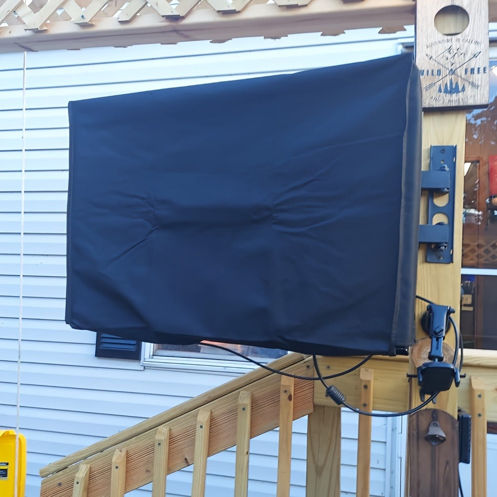 Black Television Cover with Roll-Up Front Panel for 30–32, 39–40, 43 or 48–50 Inch Screens