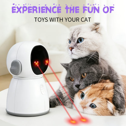 Cat Toy Automatic Dual-Laser Projector with Three Speed Modes, Motion Activation and USB Charging