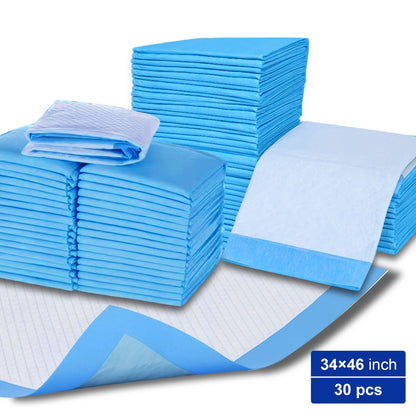 Dog Training Pads 30-Count Disposable Pack, 34 x 46 Inches with Six-Layer Core and PE Bottom Film
