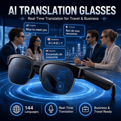 Smart Glasses Open-Ear Audio Gift Set with Bluetooth Calls, Music, Translation and Included Carrying Case