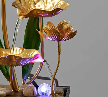 Indoor Tabletop Fountain Desktop Water Feature, Small Relaxing Flowing Water Fountain for Living Room, Bedroom, Office & Spa, Calming Zen Decor & Unique Housewarming Gift