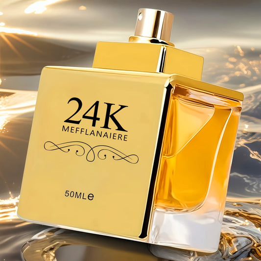 24K Gold Women's Eau de Toilette Perfume 1.69 oz Fresh Vanilla Scent - Luxurious Gold Bottle Design - Roller Ball & Spray Styles for Dates Daily Wear Holiday Gift