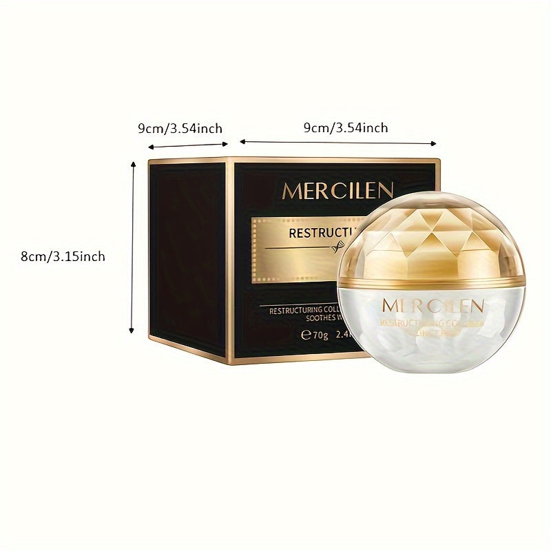 Face Cream 70g Collagen Formula with Hyaluronic Acid, Plant-Based Squalane and AM/PM Face and Neck Use