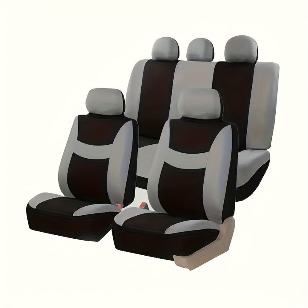 Car Seat Covers 5-Seat Full Set – Thickened Breathable Fabric, Dust-Proof Wear-Resistant, All-Season Universal Fit, 10 Colors for Sedan SUV Truck