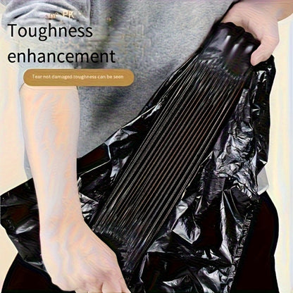 Black Trash Bags with Red Tie Handles, 100-Count Pack in Five Rolls of 20 and 45 x 50cm Size