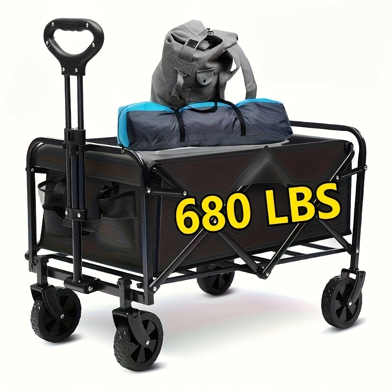 Folding Wagon Heavy Duty | Garden Cart Beach Wagon Camping Utility Outdoor Cart