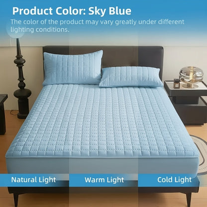Fitted Mattress Protector with Deep Pocket in Twin, Full, Queen and King Sizes and Multiple Colors