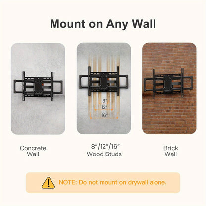 Heavy Duty TV Wall Mount 40-85 Inch 132 lbs – Full Motion Dual Articulating Arms, Tool-Free Tilt Swivel Extend Rotate Level, VESA 600x400mm, Fits 16" Studs, Steel Bracket for Large Flat Screen TVs