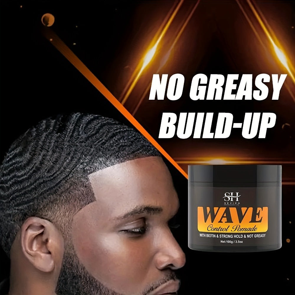 Wave Pomade Set for Men Strong Hold 360 Waves — Glycerin Formula Silky Shine, 4-Piece or 5-Piece Bundle with Silky Durag & Wave Brush, Deep Wave Pattern Hair Styling Kit, 100g