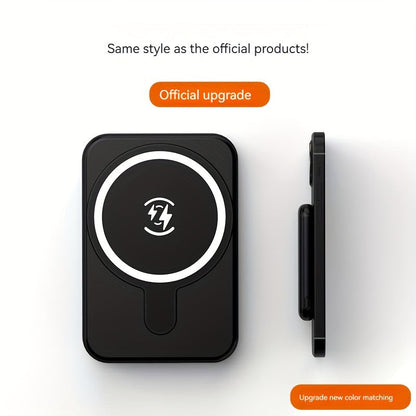 Slim Magnetic Wireless Power Bank in Black, Green, Pink, White or Purple with Included USB-C Cable