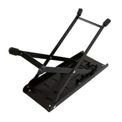 Adjustable Pedicure Footrest with Four-Level or Six-Level Scissor Stand and Textured Black Top Platform