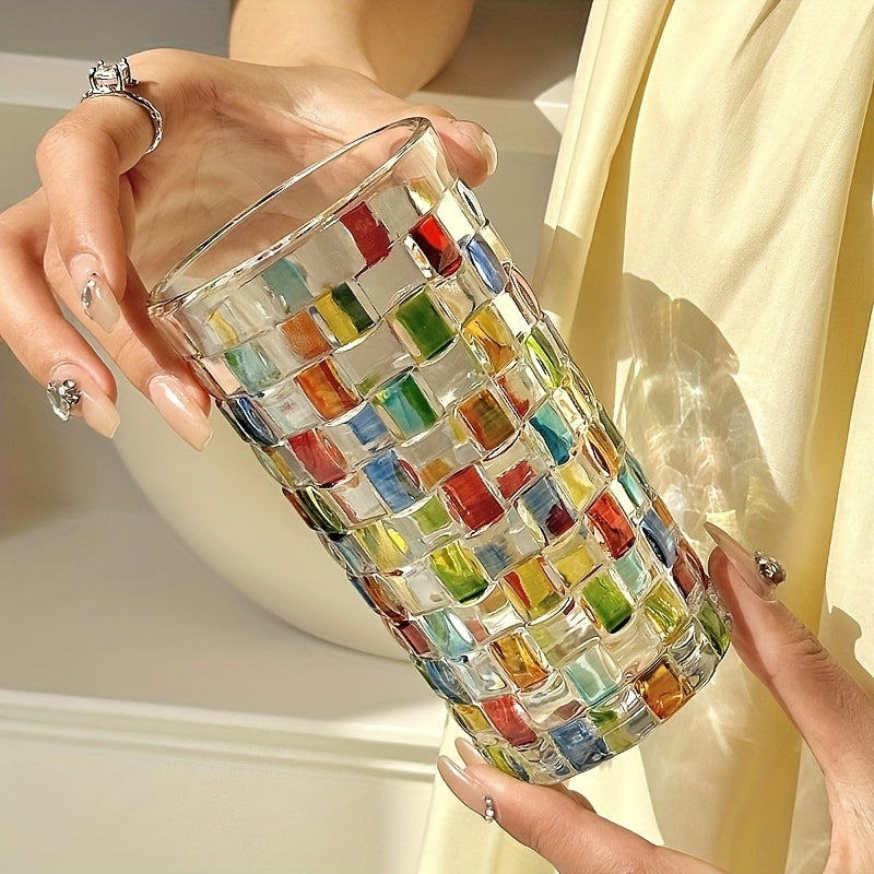 Color-Block Drinking Glass Set with Four Checkout Configurations, Two Heights and Two- or Four-Piece Packs