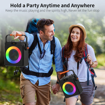 JYX T19-T Karaoke Machine for Adults with 2 Microphones & RGB Light Show - Wireless Bluetooth Speaker, Live Streaming Function, Home Party KTV System, Christmas Birthday Gift for Family Friends