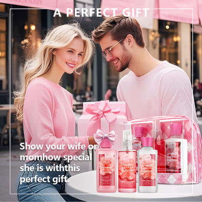 Bath and Body Gift Set in Cherry Blossom, Lavender Vanilla, Vanilla Coconut or Lotion and Mist Options