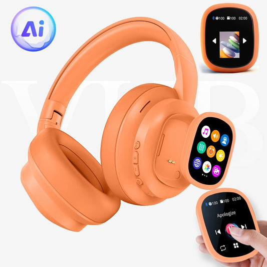 Touchscreen Hybrid ANC Wireless Headphones with AI Translation & Remote Photo, Hybrid Active Noise Cancelling, Multi-EQ Bass, Soft Ear Pads, Mic, Over-Ear Headset for Travel Work Tablet