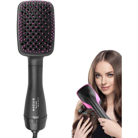 3-in-1 Hot Air Brush Hair Dryer Straightener Comb | Ionic Blow Dryer Brush with Negative Ion Frizz Control, Anti-Scald, Wet & Dry Use – Salon Styler for All Hair Types, 110V