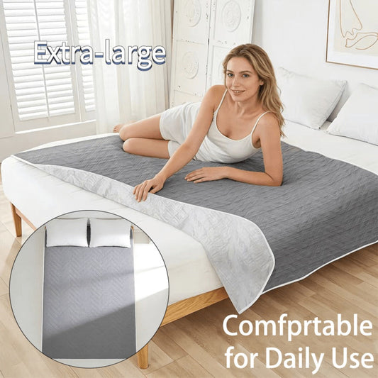 Washable Leak-Proof Mattress Protector for Seniors - Breathable Mesh Polyester, Urinary Incontinence & Bedwetting Pad | Twin, Full, Queen, King