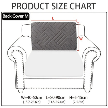 Sofa Cover, Deep Gray Stretch Seat and Chaise Slipcover with Elastic-Band Edge in Six Size Options