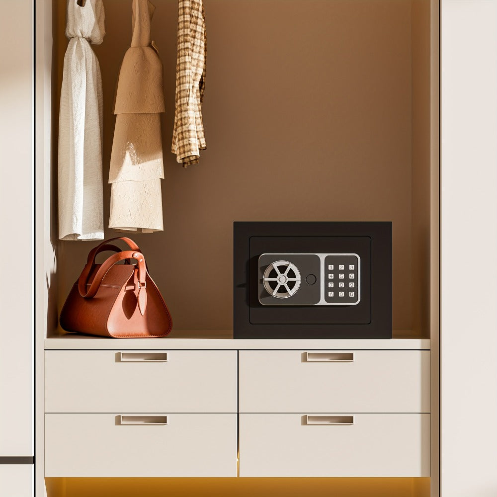 Fingerprint Safe Box with Password and Key Lock 0.3 0.8 1.13 1.71 Cu Ft Home Security Safe for Money Documents Passports Jewelry Bedroom Office Bedside Electronic Combination Lock Steel Safe