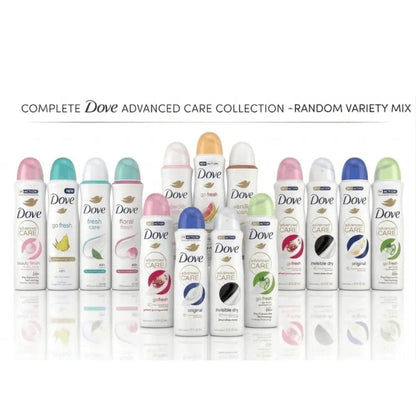 Dove Advanced Care Deodorant Spray Assortment, 150 ml Cans with Three-, Six- or Twelve-Count Options