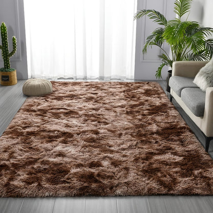 Fluffy Indoor Area Rug in Five Colors and Six Size Options for Living Room, Bedroom, Kitchen or Bathroom